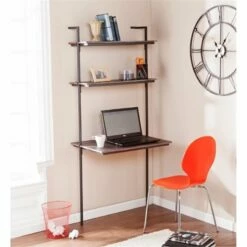 Bowery Hill Wall Mount Writing Desk In Burnt Oak -CYMAX Sales 1567107 1 L