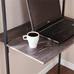 Bowery Hill Wall Mount Writing Desk In Burnt Oak -CYMAX Sales 1567107 2 L