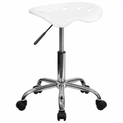 Scranton & Co Adjustable Bar Stool With Chrome Base In Red -CYMAX Sales 1567591 1 L