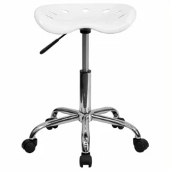 Scranton & Co Adjustable Bar Stool With Chrome Base In Red -CYMAX Sales 1567591 L