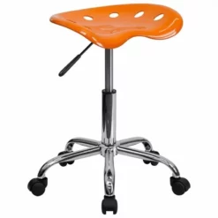 Scranton & Co Adjustable Bar Stool With Chrome Base In Red -CYMAX Sales 1567600 1 L