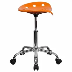 Scranton & Co Adjustable Bar Stool With Chrome Base In Red -CYMAX Sales 1567600 2 L