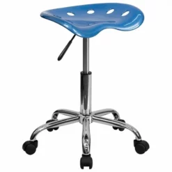 Scranton & Co Adjustable Bar Stool With Chrome Base In Red -CYMAX Sales 1567602 1 L