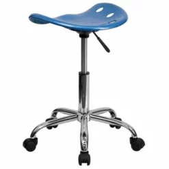 Scranton & Co Adjustable Bar Stool With Chrome Base In Red -CYMAX Sales 1567602 3 L