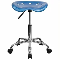 Scranton & Co Adjustable Bar Stool With Chrome Base In Red -CYMAX Sales 1567602 L