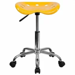 Scranton & Co Adjustable Bar Stool With Chrome Base In Red -CYMAX Sales 1567810 L