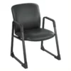 Safco Uber Big And Tall Guest Chair In Black Vinyl With Sled Base -CYMAX Sales 156988 L