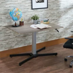 ACME Inscho Rectangular Wood Top Adjustable Height Office Desk In Espresso -CYMAX Sales 1573673 L