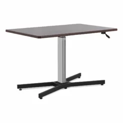 ACME Inscho Rectangular Wooden Adjustable Lift Desk In Gray Oak