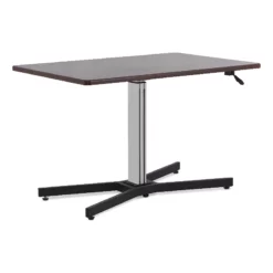 ACME Inscho Rectangular Wood Top Adjustable Height Office Desk In Espresso