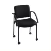 Safco Moto Mobile Stacking Chair In Black (Set Of 2) -CYMAX Sales 157484 L