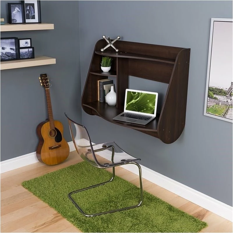 Hawthorne Collections Contemporary Wood Floating Desk In White 17 Hawthorne Collections Contemporary Wood Floating Desk In White - Image 15