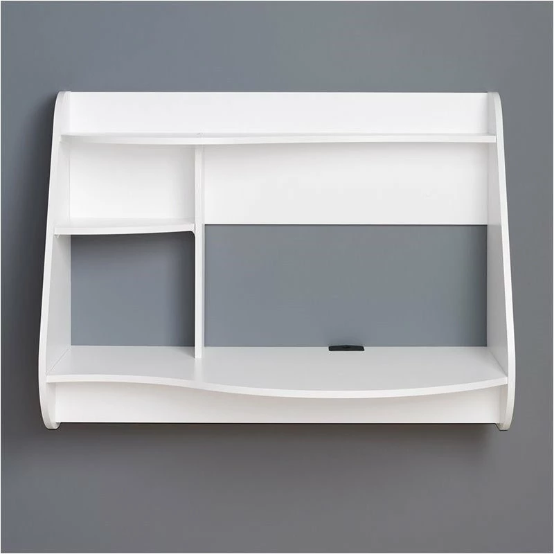 Hawthorne Collections Contemporary Wood Floating Desk In White 13 Hawthorne Collections Contemporary Wood Floating Desk In White - Image 11