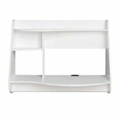 Hawthorne Collections Contemporary Wood Floating Desk In White 32 Hawthorne Collections Contemporary Wood Floating Desk In White -CYMAX Sales 1575058 5 L