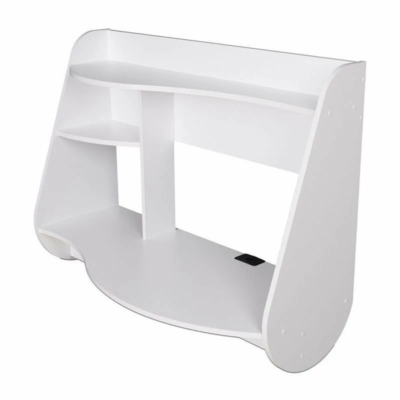 Hawthorne Collections Contemporary Wood Floating Desk In White 9 Hawthorne Collections Contemporary Wood Floating Desk In White - Image 7