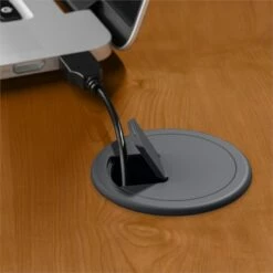 Bowery Hill 72" Transitional Engineered Wood Office Computer Desk In Cherry/Gray 10 Bowery Hill 72" Transitional Engineered Wood Office Computer Desk In Cherry/Gray -CYMAX Sales 1579890 7 L