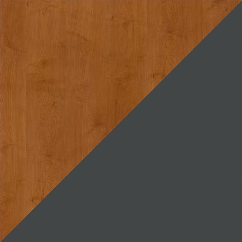 Bowery Hill 72" Transitional Engineered Wood Office Computer Desk In Cherry/Gray 7 Bowery Hill 72" Transitional Engineered Wood Office Computer Desk In Cherry/Gray - Image 5