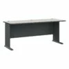 Bowery Hill 72" Transitional Engineered Wood Office Desk In Slate Gray