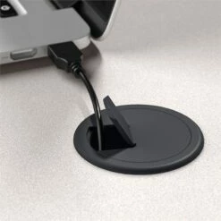 Bowery Hill 72" Transitional Engineered Wood Office Desk In Slate Gray -CYMAX Sales 1579891 4 L