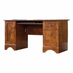 Bowery Hill Transitional Wood Computer Desk In Brushed Maple