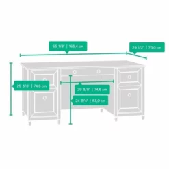 Bowery Hill Engineered Wood Computer Desk In Estate Black -CYMAX Sales 1580063 4 L