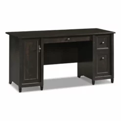 Bowery Hill Engineered Wood Computer Desk In Estate Black -CYMAX Sales 1580063 5 L