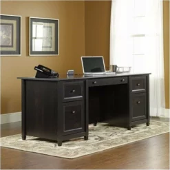 Bowery Hill Computer Desk In Chalked Chestnut -CYMAX Sales 1580063 L 1