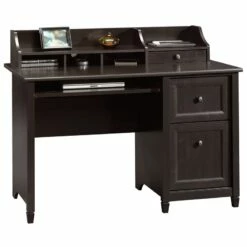 Bowery Hill Traditional Wood Computer Desk With Slide-out Keyboard In Black -CYMAX Sales 1580225 11 L
