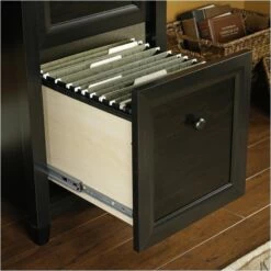 Bowery Hill Traditional Wood Computer Desk With Slide-out Keyboard In Black -CYMAX Sales 1580225 12 L