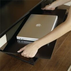 Bowery Hill Traditional Wood Computer Desk With Slide-out Keyboard In Black -CYMAX Sales 1580225 16 L