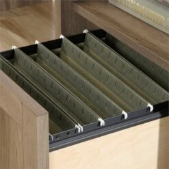 Bowery Hill Contemporary Wood L-Shaped Home Office Desk In Salt Oak -CYMAX Sales 1580551 21 L