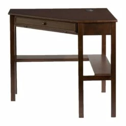 Bowery Hill Transitional Wood Corner Computer Desk In Rich Espresso -CYMAX Sales 1580701 3 L
