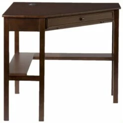Bowery Hill Transitional Wood Corner Computer Desk In Rich Espresso -CYMAX Sales 1580701 4 L