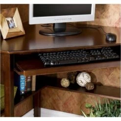 Bowery Hill Transitional Wood Corner Computer Desk In Rich Espresso -CYMAX Sales 1580701 7 L
