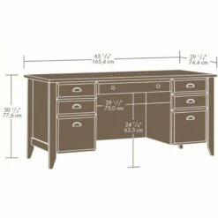 Bowery Hill Executive Desk In Jamocha Wood 11 Bowery Hill Executive Desk In Jamocha Wood -CYMAX Sales 1581283 4 L