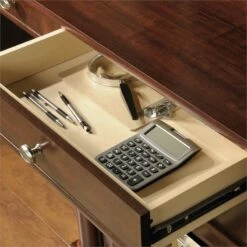 Bowery Hill Contemporary Wood Computer Desk With Hutch In Cherry -CYMAX Sales 1581320 17 L