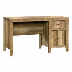Bowery Hill Rustic Wood Home Office Computer Desk In Craftsman Oak