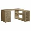 Bowery Hill Adjustable L Shaped Computer Desk In Natural -CYMAX Sales 1582094 L