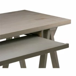 Simpli Home Sawhorse 60" Soild Wood Modern Industrial Computer Desk In White -CYMAX Sales 1582318 4 L