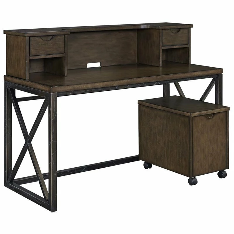 Homestyles Xcel Wood Writing Desk In Brown 4 Homestyles Xcel Wood Writing Desk In Brown - Image 2