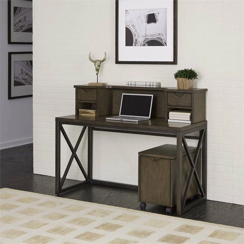 Homestyles Xcel Wood Writing Desk In Brown 3 Homestyles Xcel Wood Writing Desk In Brown