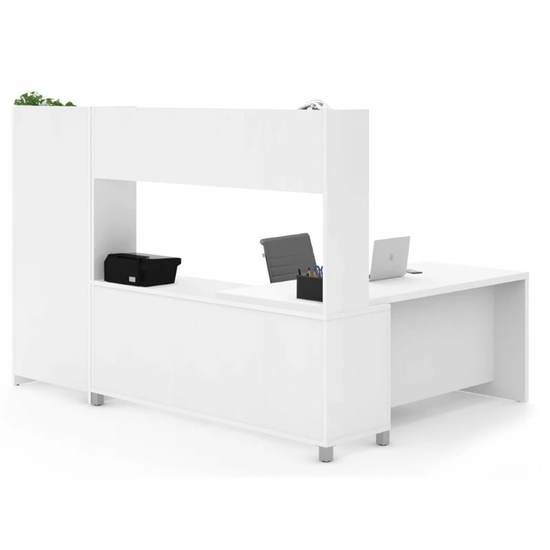 Bestar Pro-Linea L-Shaped Home Office Desk With Bookcase In White 5 Bestar Pro-Linea L-Shaped Home Office Desk With Bookcase In White - Image 3