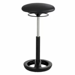 Safco Twixt Active 32" Backless Drafting Chair In Black Vinyl