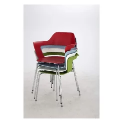 Safco Bandi Shell Stacking Chair In Red (Set Of 2) 14 Safco Bandi Shell Stacking Chair In Red (Set Of 2) -CYMAX Sales 1605573 3 L