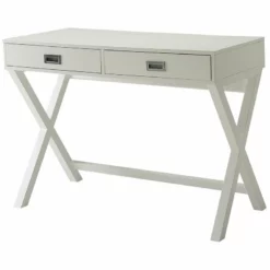 Convenience Concepts Designs2Go Landon Writing Desk In White Wood Finish -CYMAX Sales 1605708 L