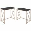 ACME Deona 2 Piece Nesting Writing Desk Set In Dark Gray And Copper