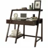 ACME Dacia 2-Drawer Wooden Writing Desk With Shelves In Espresso