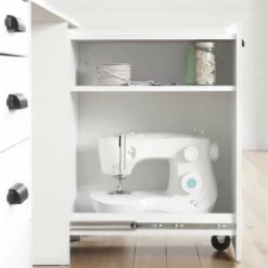 South Shore Artwork Writing Desk In Pure White -CYMAX Sales 1614337 2 L