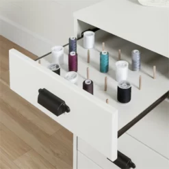 South Shore Artwork Writing Desk In Pure White -CYMAX Sales 1614337 3 L