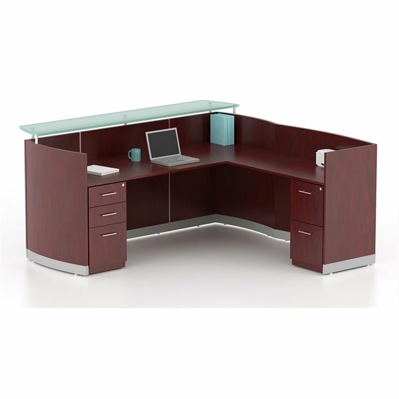 Mayline Medina 87"" X 62"" Reception Station In Sea Salt Laminate 7 Mayline Medina 87"" X 62"" Reception Station In Sea Salt Laminate - Image 5